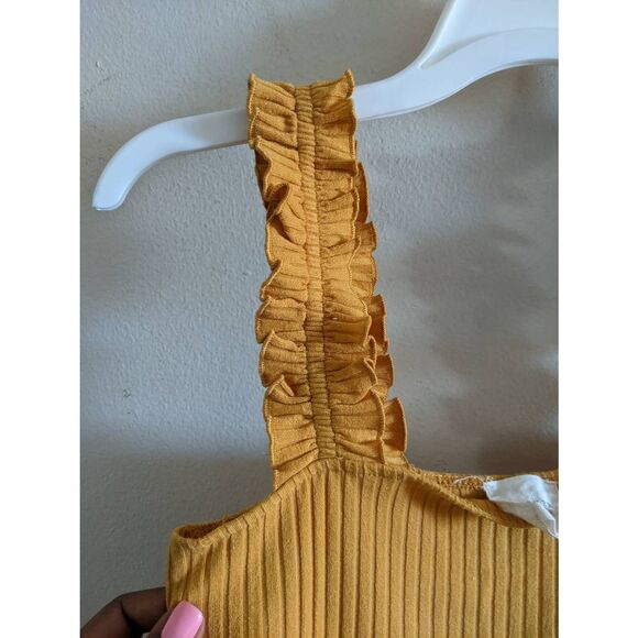 Francesca's Collections Mustard Mini Dress - Picture 9 of 10